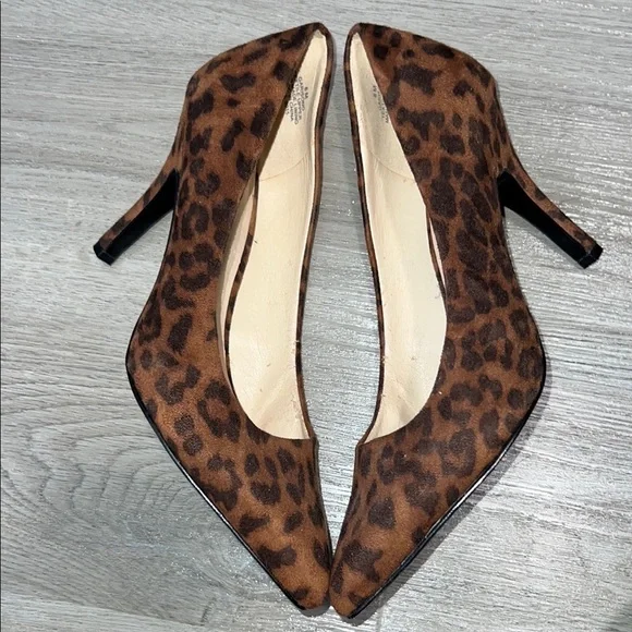 Nine West Brown Leopard Print Women's Shoes - Picture 3 of 8